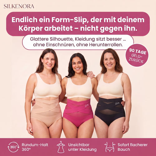 Silkenora Form-Slip 360° in Nude, Rosa und Schwarz