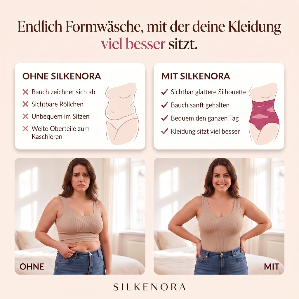 Ohne und mit Silkenora im Vergleich